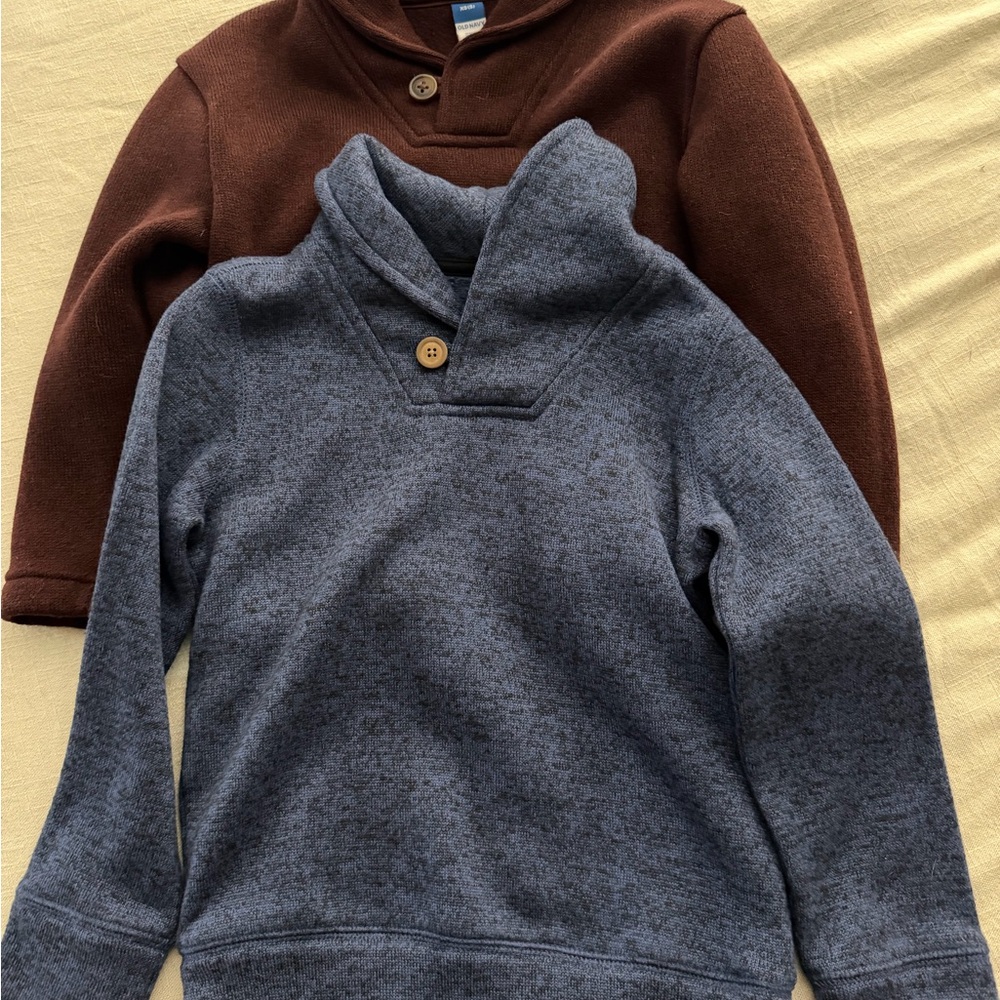 2- Button-Collar Sweatshirts